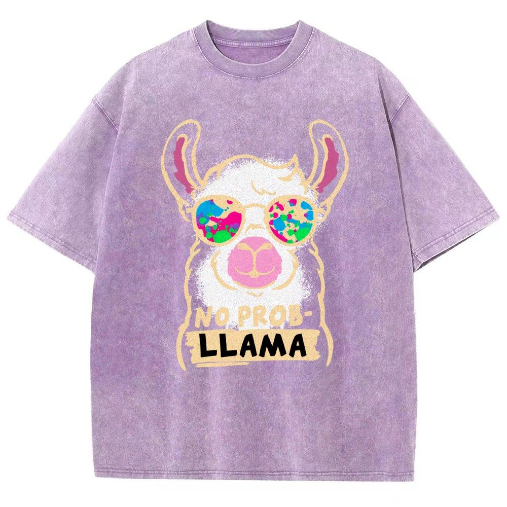 No probllama Vintage Distressed T-shirt