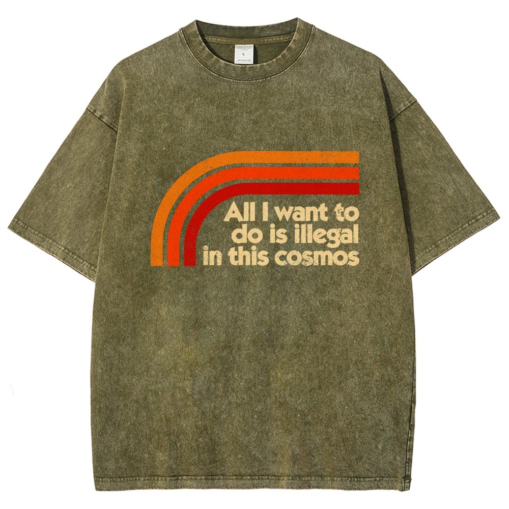 All I Want To Do Is Illegal Vintage Distressed T-shirt