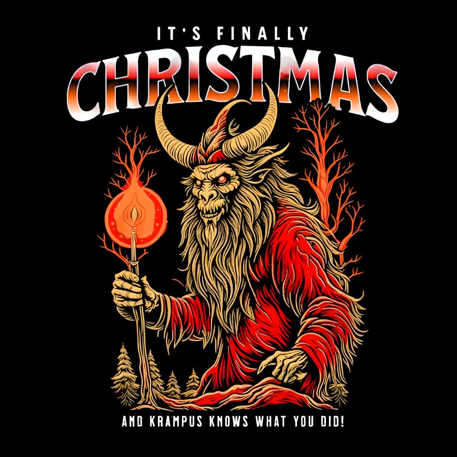 It's Finally Christmas And Krampus Knows What You Did Geek T-Shirt