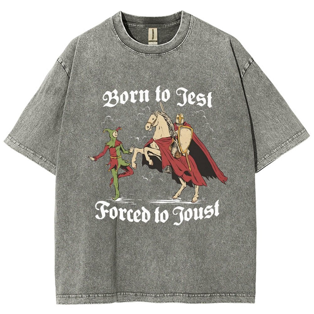 Born To Jest Forced To Joust Vintage Distressed T-shirt