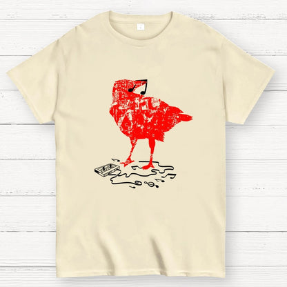 Crow Broken Cassete Tape Geek T-Shirt