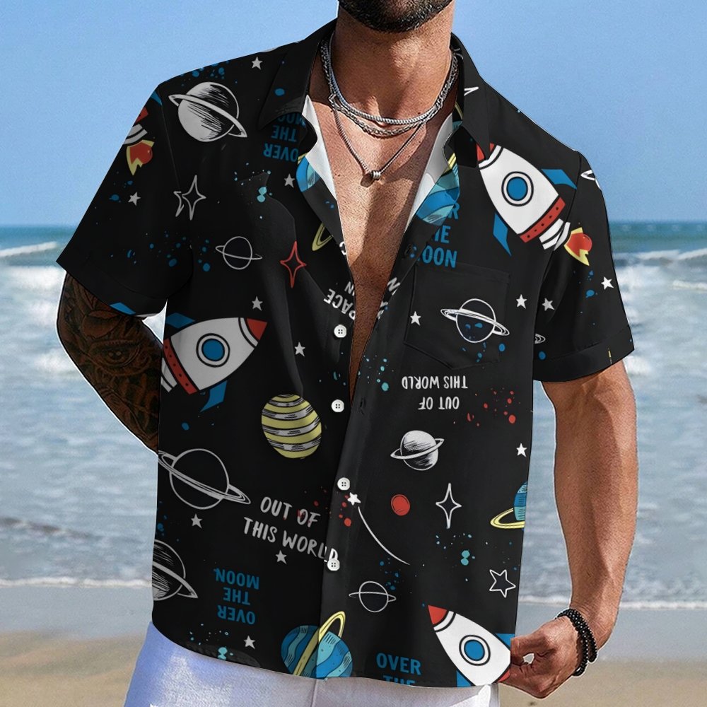 Starry Sky Planet Series Geek Hawaiian Shirt