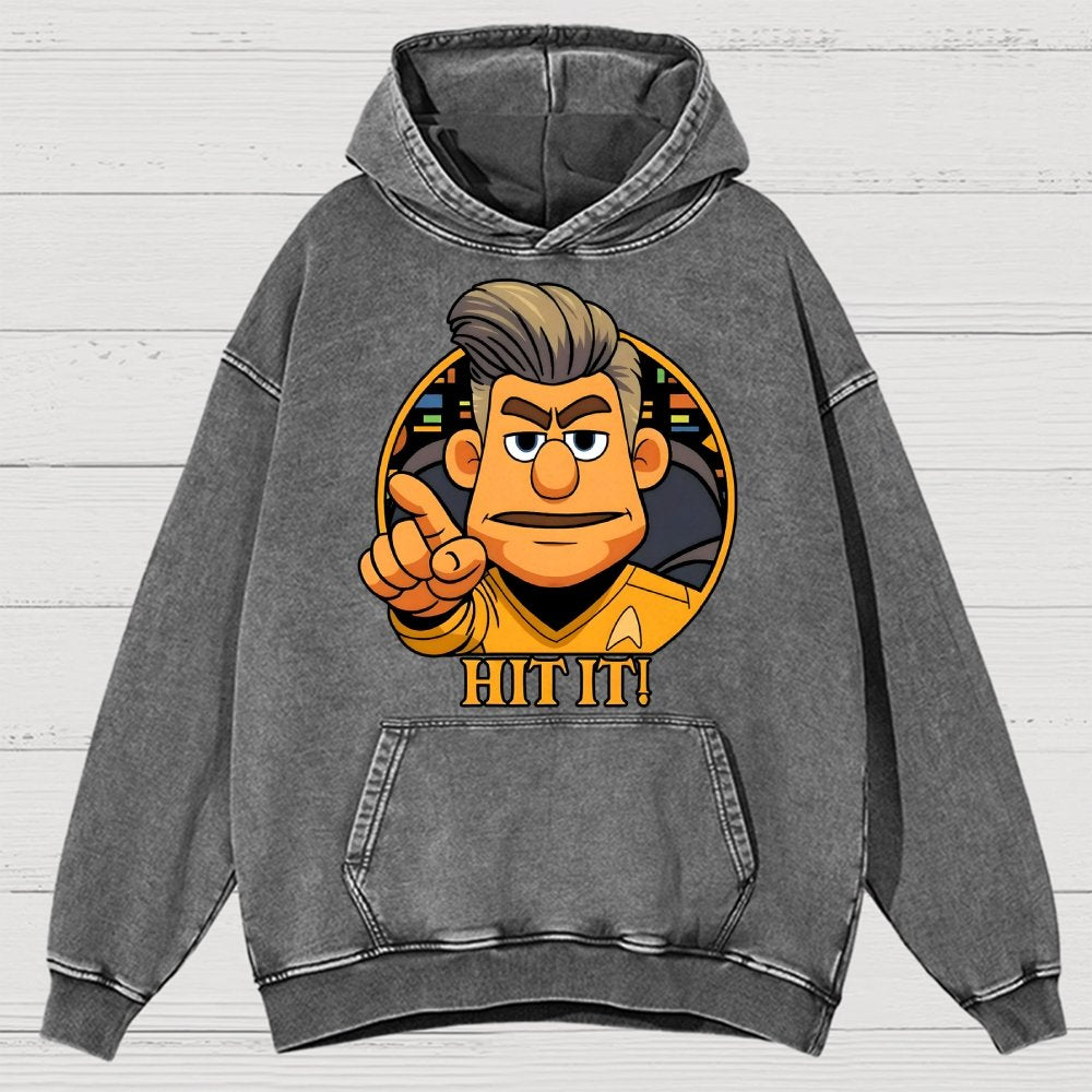 Hit It Vintage Distressed Hoodie