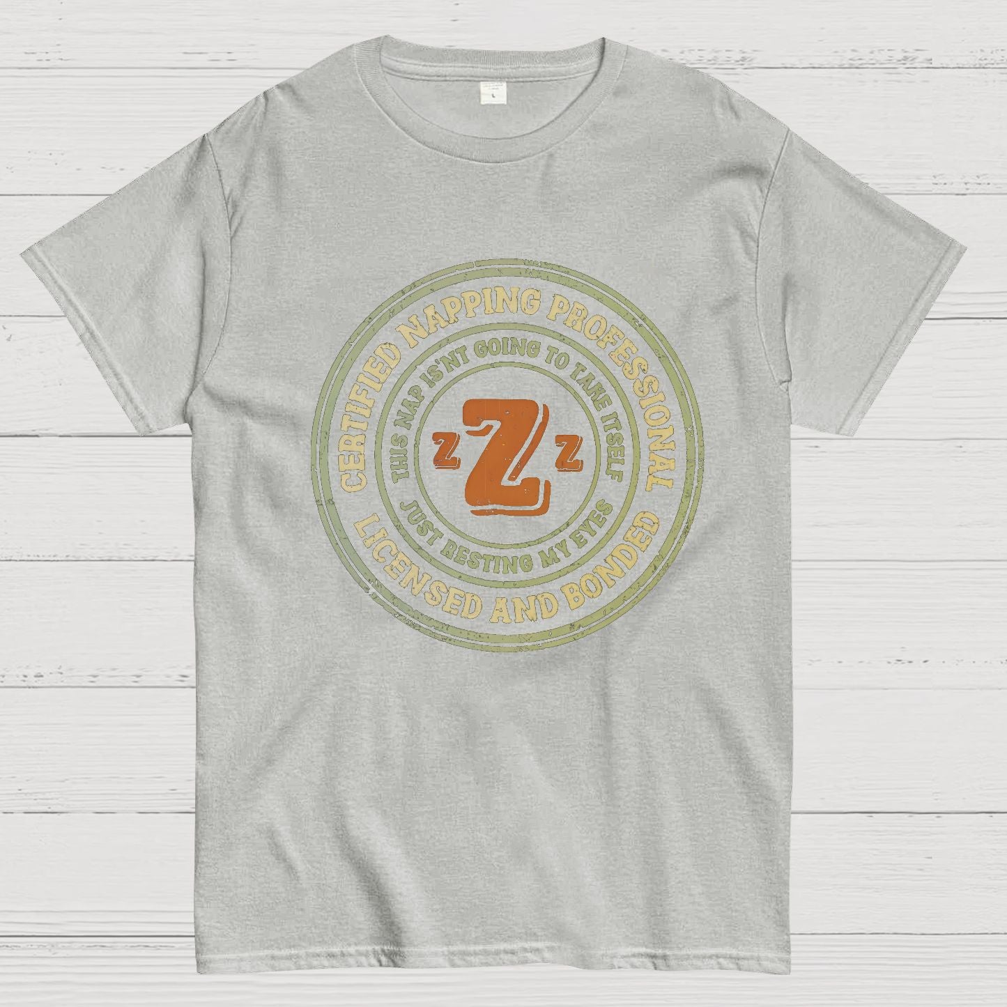 Certified Napping Professional Funny Z Geeky T-Shirt