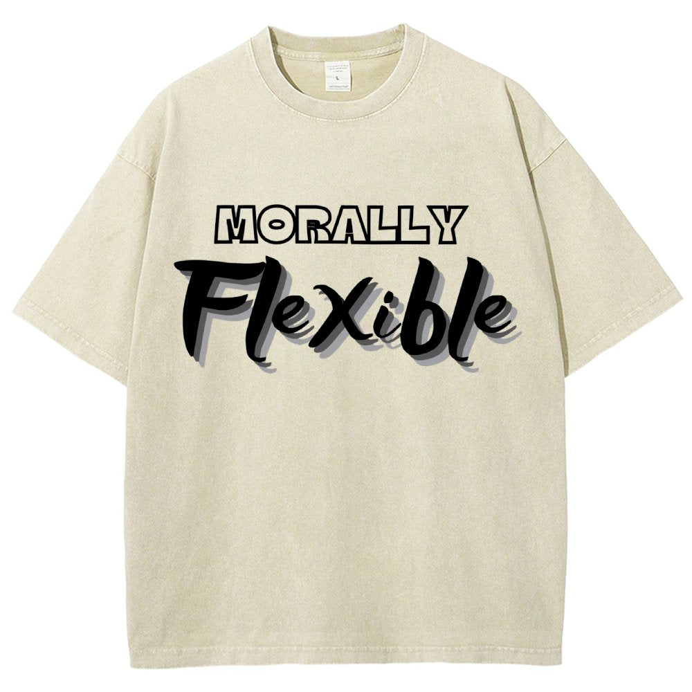 Morally Flexible Vintage Distressed T-shirt