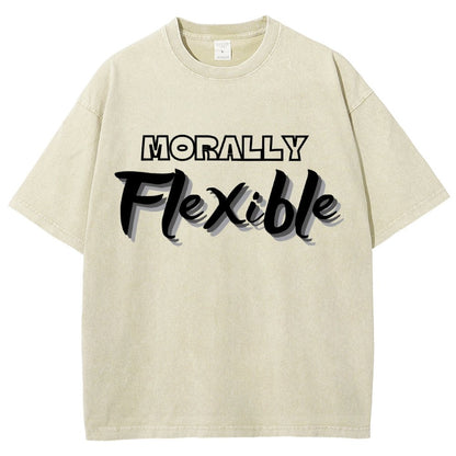 Morally Flexible Vintage Distressed T-shirt