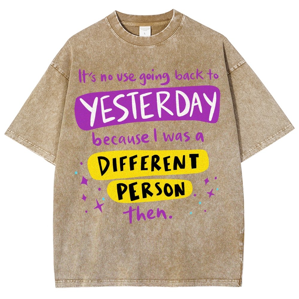 A Different Person Than Yesterday Vintage Distressed T-shirt