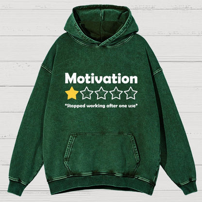 Motivation Review Vintage Distressed Hoodie