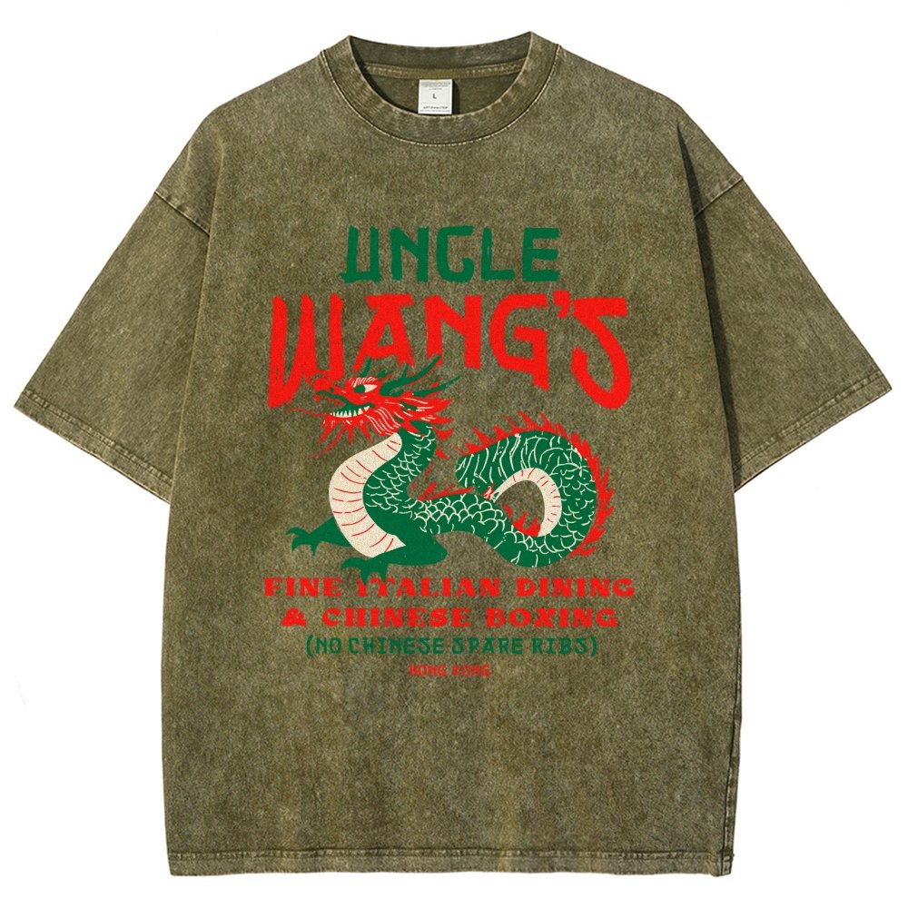 Uncle Wang's Fine Italian Dining & Chinese Boxing Vintage Distressed T-shirt