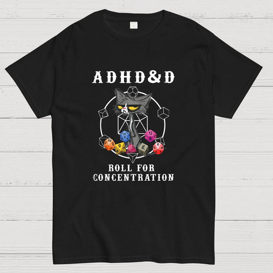 Adhd&Dnd Cat Geeky T-Shirt