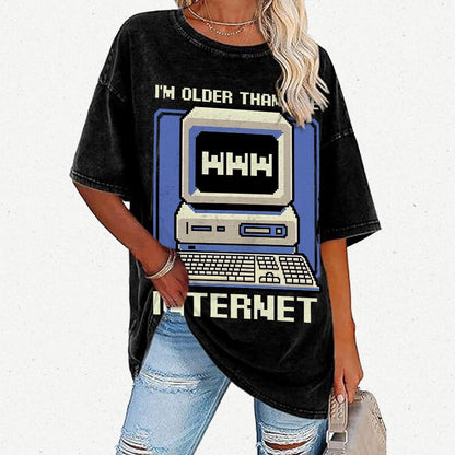 Older Than The Internet Vintage Distressed T-shirt
