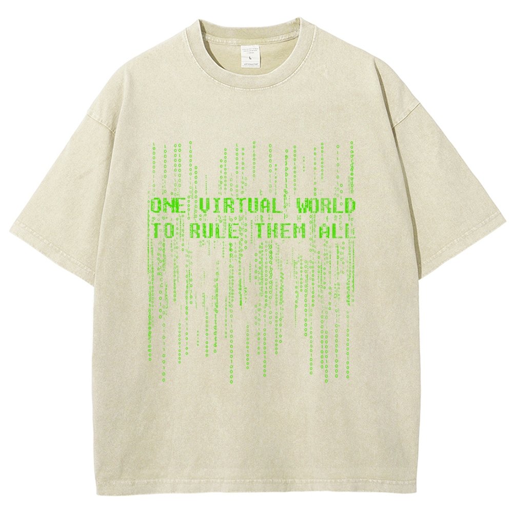 One Virtual Realm to Rule Them All Vintage Distressed T-shirt