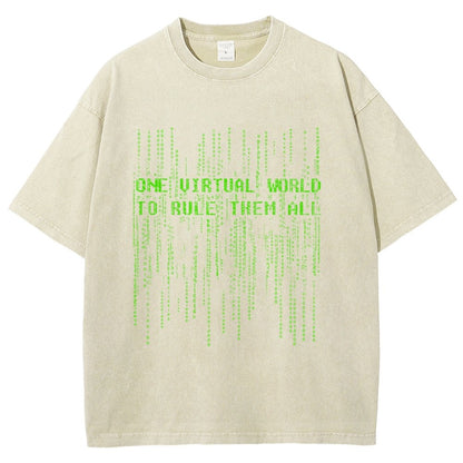 One Virtual Realm to Rule Them All Vintage Distressed T-shirt