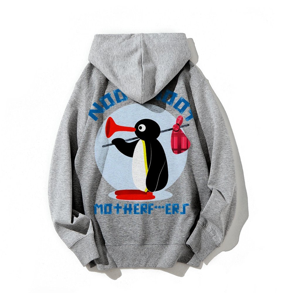 NOOT NOOT MOTHERF***ERS Printed Back Unisex Cotton Hoodie
