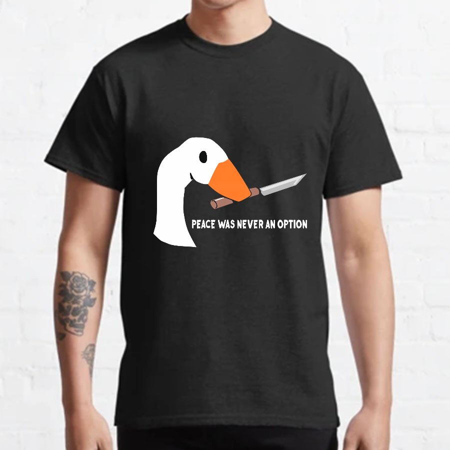 Peace Was Never An Option Duck Nerdy T-Shirt