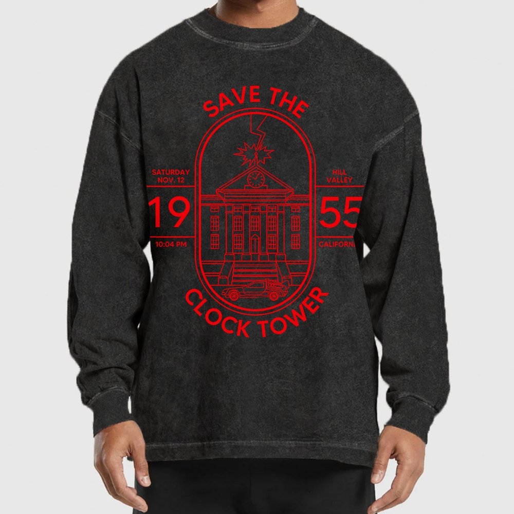 Save the Time Marker Washed Long Sleeve Tee