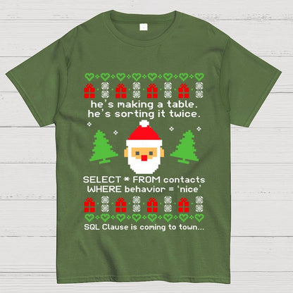 he's making a table Christmas Geek T-Shirt