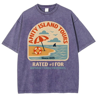 Seaside Tours Vintage Distressed T-shirt