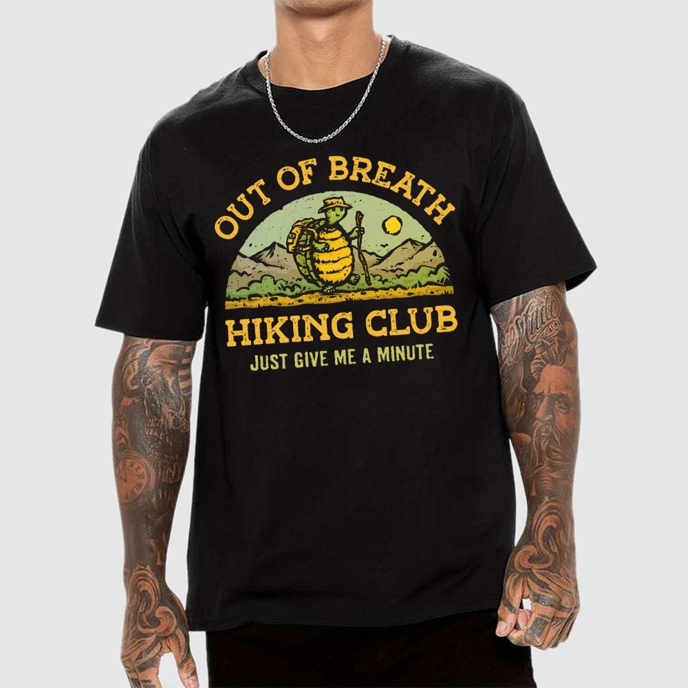 Out Of Breath Hiking Club Geek T-Shirt