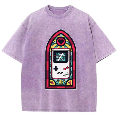 8bit Stained Glass Vintage Distressed T-shirt
