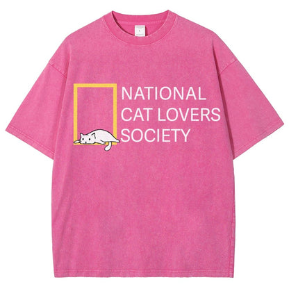 National Cat Lovers Society Vintage Distressed T-shirt
