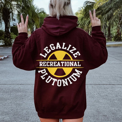 Legalize plutonium recreational Printed Back Unisex Cotton Hoodie
