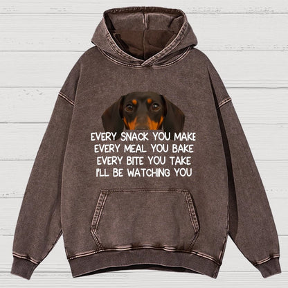 Every Snack You Make Vintage Distressed Hoodie