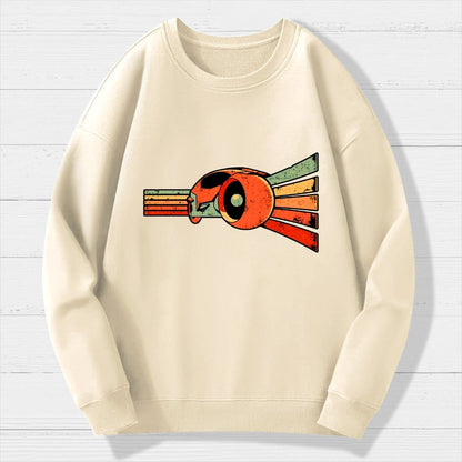 Vintage Grid Geek Cotton Sweatshirt