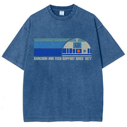 Providing Sarcasm and Tech Support Since 1977 Vintage Distressed T-shirt