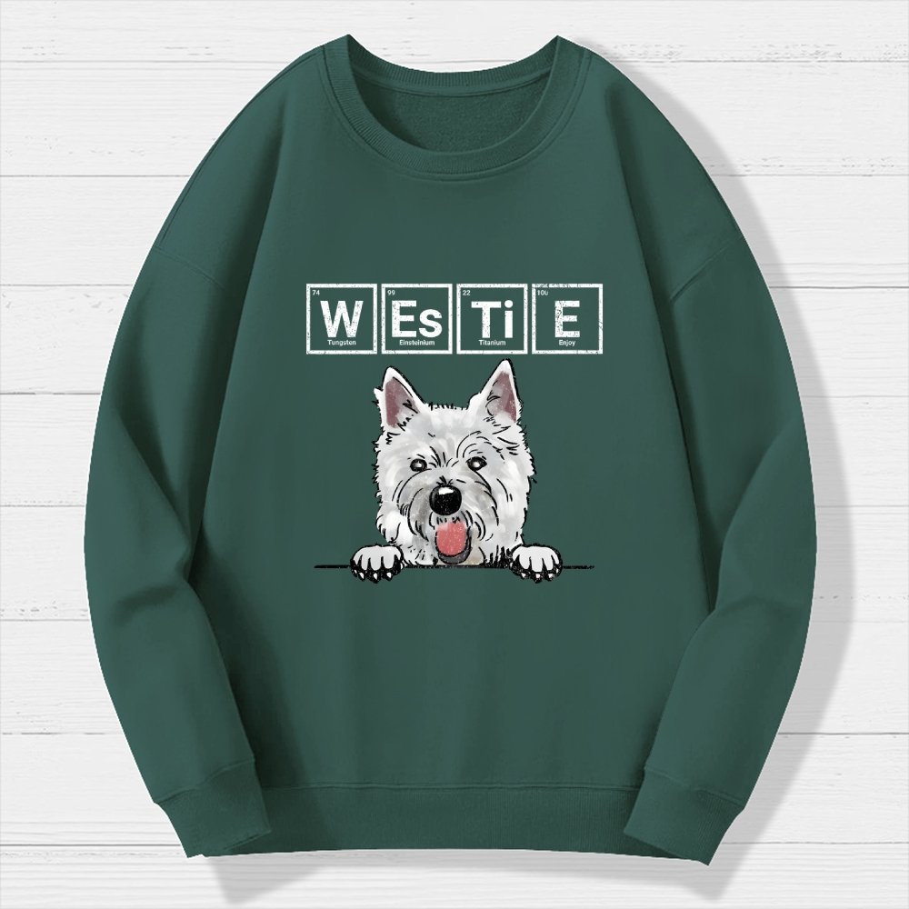 Periodic Table of Dogs  Dog Lover  Funny Science Geek Cotton Sweatshirt