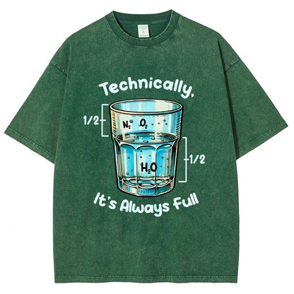 Technically The Glass Is Full Science Vintage Distressed T-shirt
