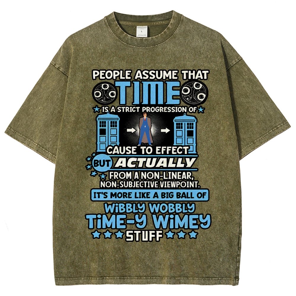 Wibbly Wobbly Timey Wimey Stuff  Vintage Distressed T-shirt