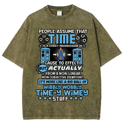 Wibbly Wobbly Timey Wimey Stuff  Vintage Distressed T-shirt