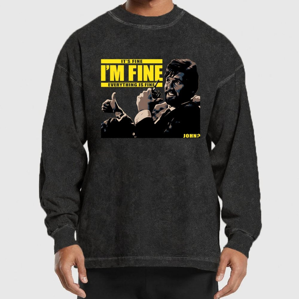 Ellis is Fine Washed Long Sleeve Tee