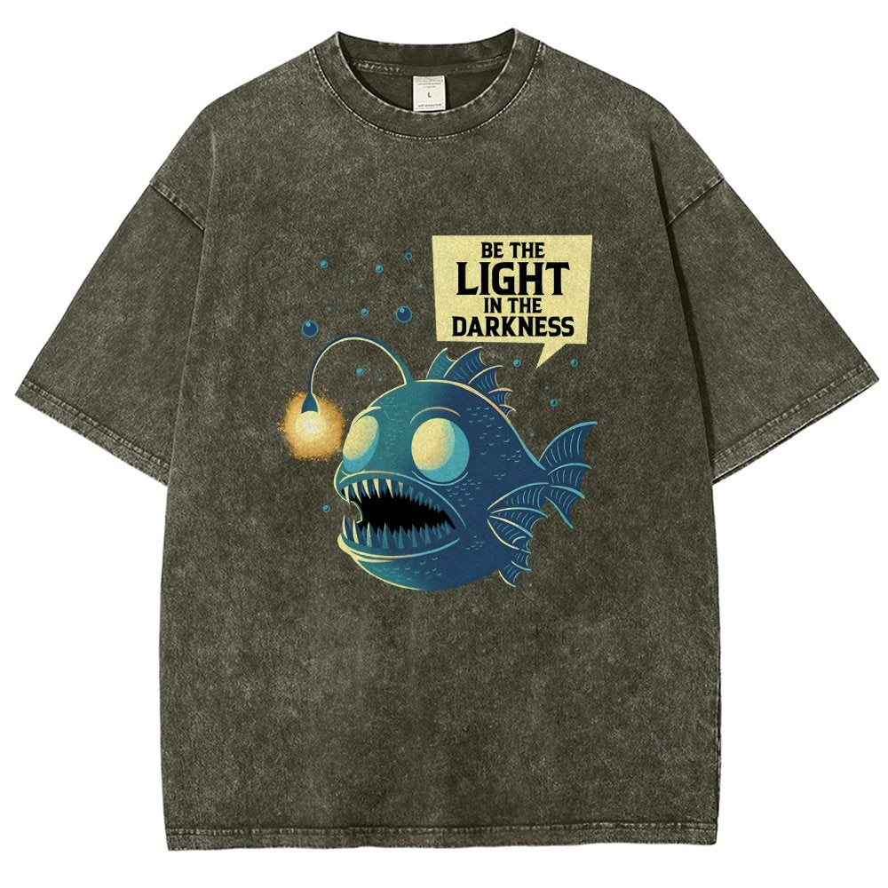 Funny Anglerfish Vintage Distressed T-shirt
