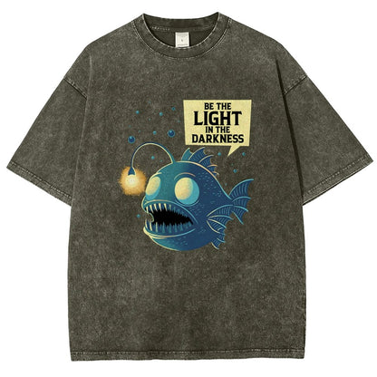 Funny Anglerfish Vintage Distressed T-shirt