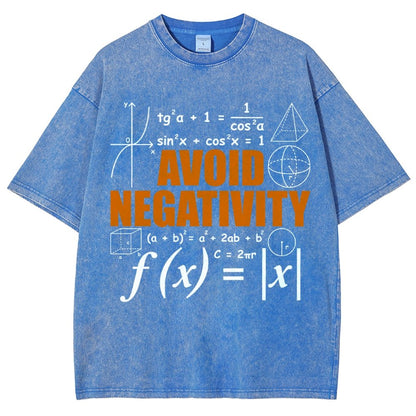 Avoid Negativity Funny Math Mathematician Vintage Distressed T-shirt