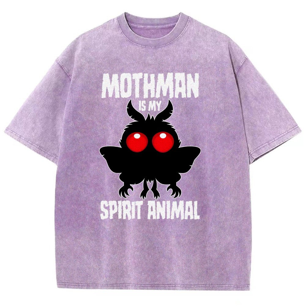 Mothman Is My Spirit Animal Dark Vintage Distressed T-shirt