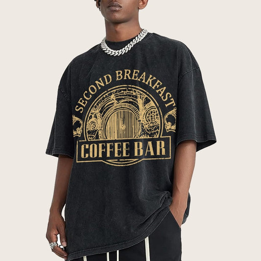 Extra Breakfast Coffee Vintage Distressed T-shirt