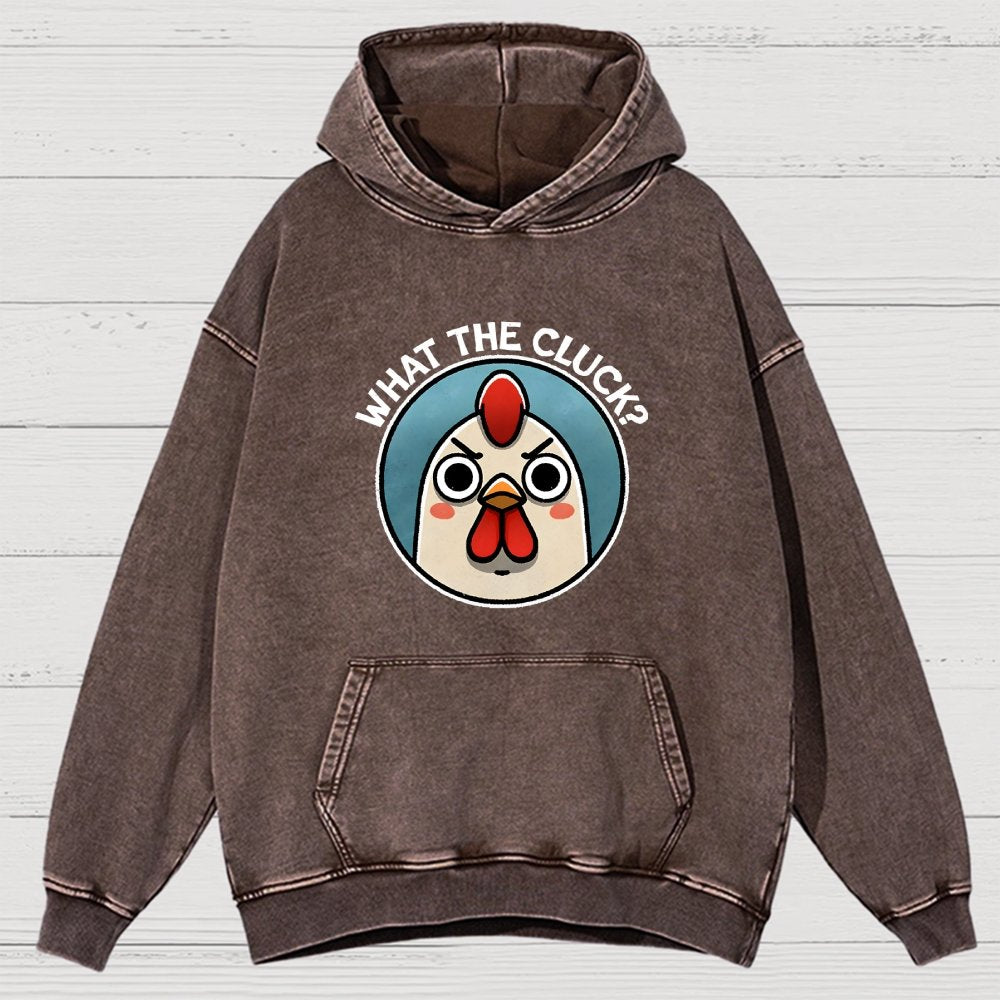What The Cluck Vintage Distressed Hoodie