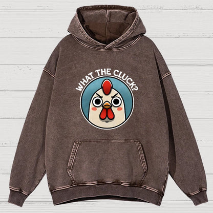 What The Cluck Vintage Distressed Hoodie
