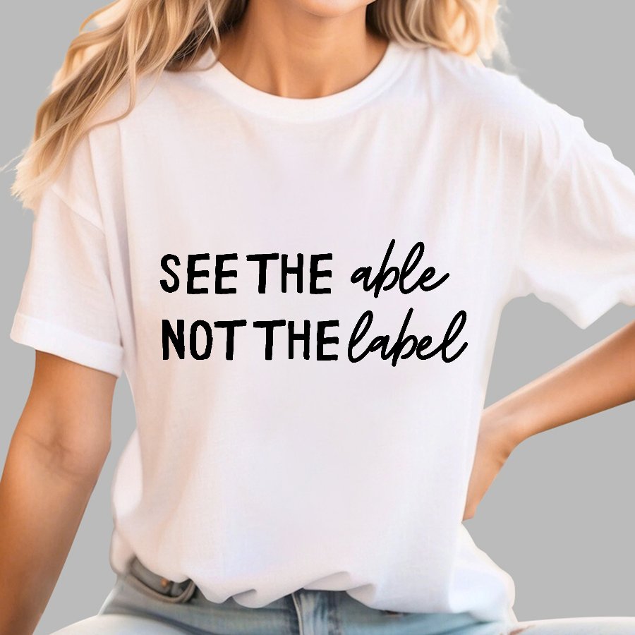 See the Able Not the Label Autism Geek T-Shirt