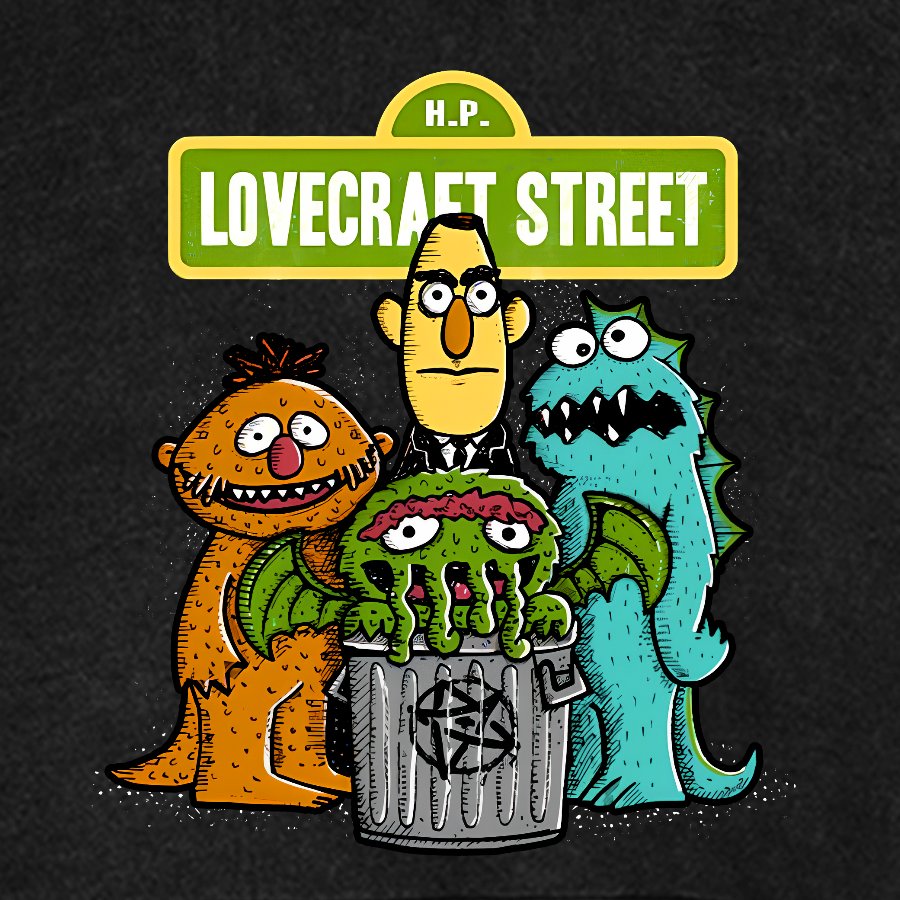 Lovecraet Street Vintage Distressed Hoodie