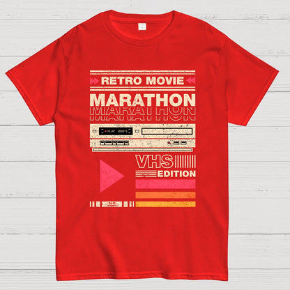 Retro Movie Marathon VHS Edition Geek T-Shirt