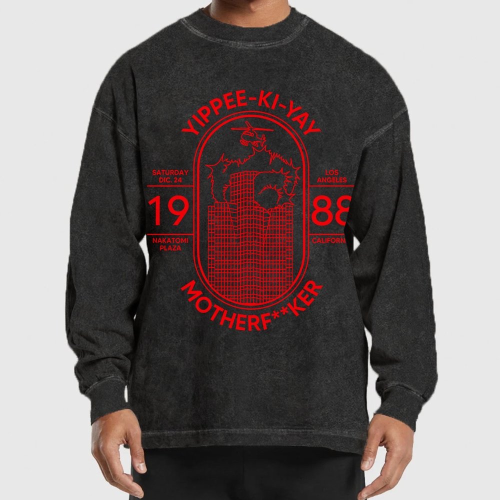 Yippie-ki-yay Washed Long Sleeve Tee