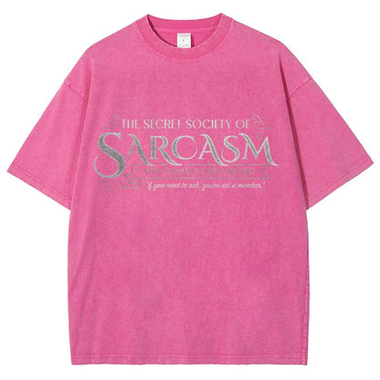 Secret Society of Sarcasm Vintage Distressed T-shirt