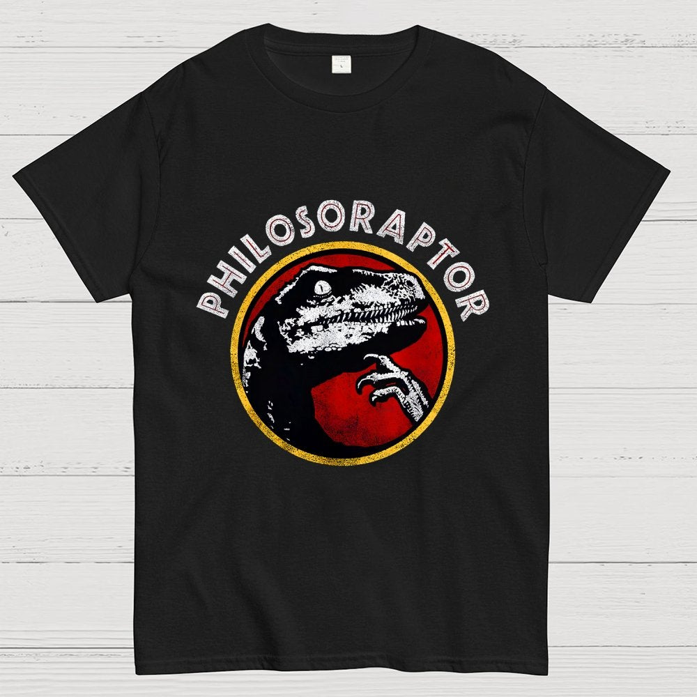 Philosoraptor Meme Funny Velociraptor Dinosaur Geek T-Shirt