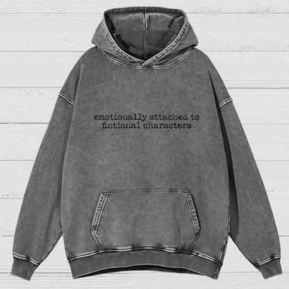Emotionally Attached To Fictional Characters Vintage Distressed Hoodie