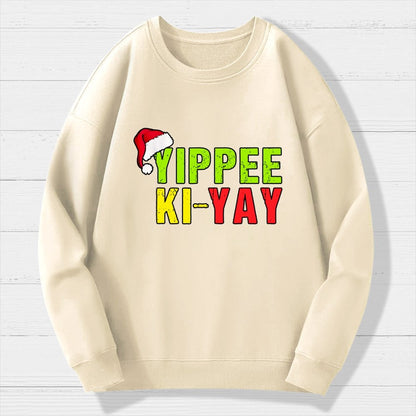 Yippee-Ki-Yay Funny Christmas Geek Cotton Sweatshirt
