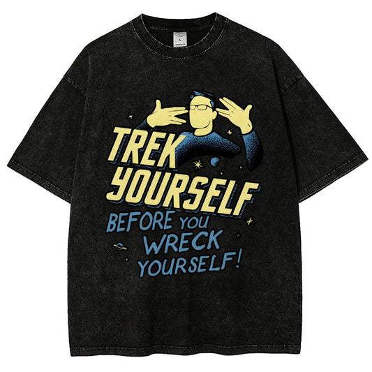 Track Yourself Before You Wreck Yourself  Vintage Distressed T-shirt